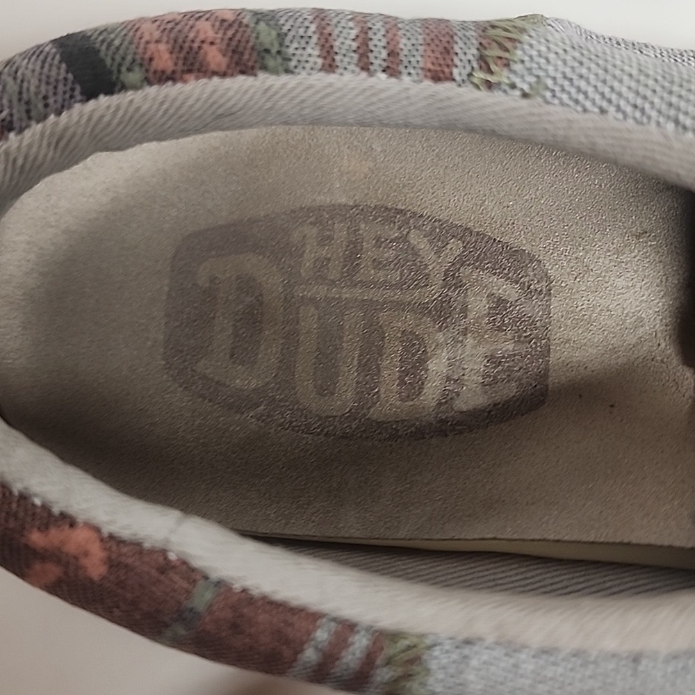 Hey Dude casual Wally Funk Baja gray slip on shoes. Size 10M. Comfortable. - Picture 3 of 11